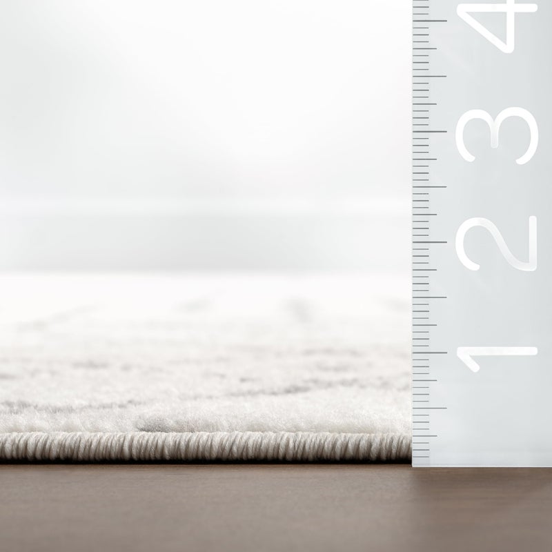 nuLOOM 2x16 Moroccan Blythe Area Rug, Grey, Faded Bohemian Design, Stain Resistant, For Bedroom, Dining Room, Living Room, Hallway, Office, Kitchen, Entryway - Image 2
